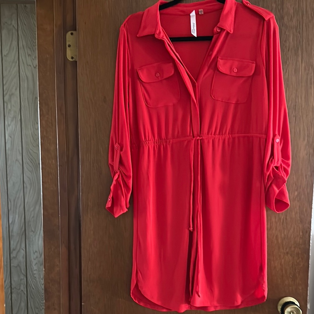 H&M Vibrant Red Shirt Dress